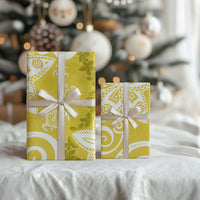 Polynesia Wrapping Paper Yellow Tribal Turtle Floral Pattern - Polynesian Pride