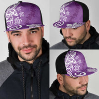 Polynesia Mesh Trucker Cap Purple Tribal Turtle Floral Pattern LT05 - Polynesian Pride