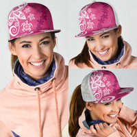Polynesia Mesh Trucker Cap Pink Tribal Turtle Floral Pattern LT05 - Polynesian Pride