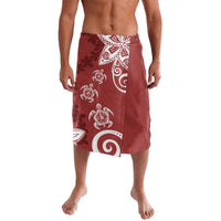 Polynesia Lavalava Red Tribal Turtle Floral Pattern LT05 Red - Polynesian Pride