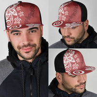 Polynesia Mesh Trucker Cap Red Tribal Turtle Floral Pattern - Polynesian Pride