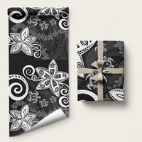 Polynesia Wrapping Paper Black Tribal Turtle Floral Pattern - Polynesian Pride