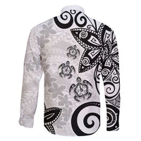Polynesia Family Matching Summer Maxi Dress and Hawaiian Shirt White Tribal Turtle Floral Pattern LT05 - Polynesian Pride