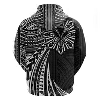 Hawaii And Philippines Zip Hoodie Kanaka Maoli With Tribal Sun Together Black