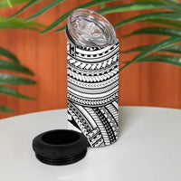 Hawaii And Philippines 4 in 1 Can Cooler Tumbler Kanaka Maoli With Tribal Sun Together White