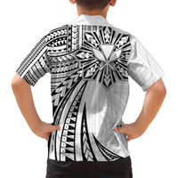 Hawaii And Philippines Family Matching Tank Maxi Dress and Hawaiian Shirt Kanaka Maoli With Tribal Sun Together White