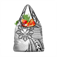 Hawaii And Philippines Grocery Bag Kanaka Maoli With Tribal Sun Together White