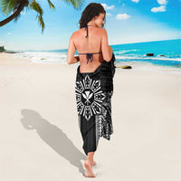 Hawaii And Philippines Together Sarong Polynesian Pattern With Filipino Barong Black