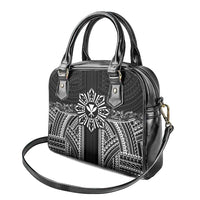 Hawaii And Philippines Together Shoulder Handbag Polynesian Pattern With Filipino Barong Black