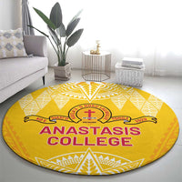 Anastasis College Round Carpet Tonga Ngatu Pattern - Polynesian Pride