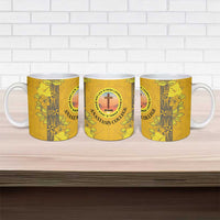 Tonga Anastasis College Ceramic Mug Tongan Ngatu Kupesi Pattern - Polynesian Pride