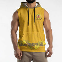 Tonga Anastasis College Sleeveless Hoodie Tongan Ngatu Kupesi Pattern - Polynesian Pride