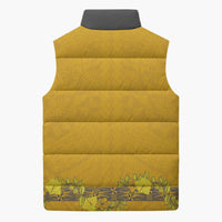 Tonga Anastasis College Sleeveless Puffer Jacket Tongan Ngatu Kupesi Pattern - Polynesian Pride