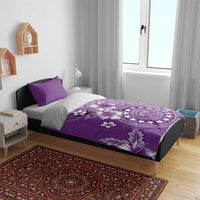 Cook Islands Bedding Set Purple Hibiscus And Stars