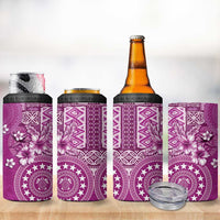 Cook Islands 4 in 1 Can Cooler Tumbler Fandango Hibiscus And Stars