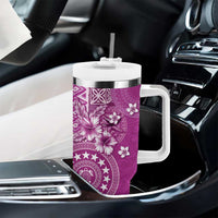 Cook Islands Tumbler With Handle Fandango Hibiscus And Stars