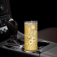 Cook Islands Skinny Tumbler Yellow Hibiscus And Stars