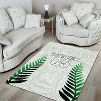 Custom New Zealand Fern Football Area Rug Simple Style