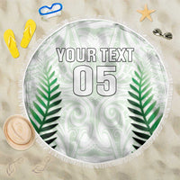 Custom New Zealand Fern Football Beach Blanket Simple Style
