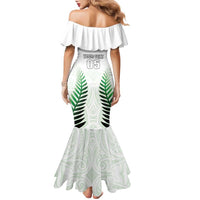 Custom New Zealand Fern Football Family Matching Mermaid Dress and Hawaiian Shirt Simple Style