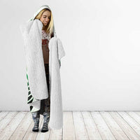 Custom New Zealand Fern Football Hooded Blanket Simple Style