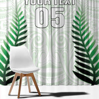 Custom New Zealand Fern Football Window Curtain Simple Style