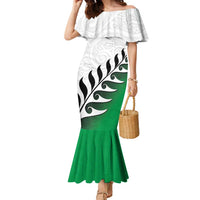 Custom New Zealand Football Family Matching Mermaid Dress and Hawaiian Shirt Go Aotearoa