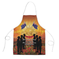 ANZAC Day Apron Remembrance Tribute Soldiers And Poppy Field