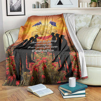 ANZAC Day Blanket Remembrance Tribute Soldiers And Poppy Field