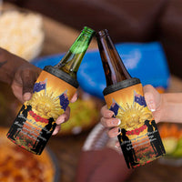 ANZAC Day 4 in 1 Can Cooler Tumbler Remembrance Tribute Soldiers And Poppy Field
