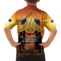ANZAC Day Hawaiian Shirt Remembrance Tribute Soldiers And Poppy Field