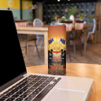 ANZAC Day Skinny Tumbler Remembrance Tribute Soldiers And Poppy Field