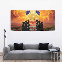 ANZAC Day Tapestry Remembrance Tribute Soldiers And Poppy Field