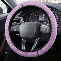 Hawaii Tropical Flowers Steering Wheel Cover Lavender Polynesian Tattoo Art