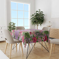 Hawaii Tropical Flowers Tablecloth Lavender Polynesian Tattoo Art