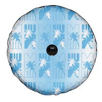 Bula Fiji Spare Tire Cover White Makare Masi Tapa Pattern LT05 - Polynesian Pride