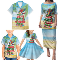 Hawaii Christmas Family Matching Puletasi and Hawaiian Shirt Have A Very Beachy Christmas