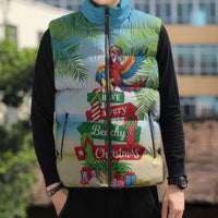 Hawaii Christmas Sleeveless Puffer Jacket Have A Very Beachy Christmas