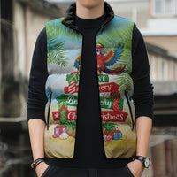 Hawaii Christmas Sleeveless Puffer Jacket Have A Very Beachy Christmas