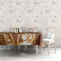 Fiji Spring Break Tablecloth Fijian Tapa Pattern Brown LT05 - Polynesian Pride