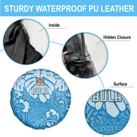 Fiji Spring Break Spare Tire Cover Fijian Tapa Pattern Blue LT05 - Polynesian Pride