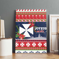 Wallis and Futuna Christmas Canvas Wall Art Poinsettia Joyeux Noel
