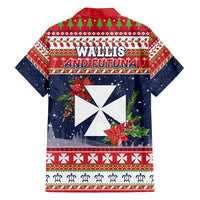 Wallis and Futuna Christmas Family Matching Puletasi and Hawaiian Shirt Poinsettia Joyeux Noel