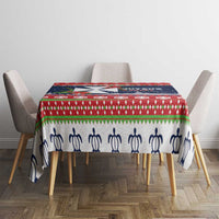 Wallis and Futuna Christmas Tablecloth Poinsettia Joyeux Noel