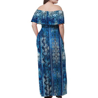 Hawaii Makahiki Turtle Family Matching Off Shoulder Maxi Dress and Hawaiian Shirt Galaxy Tapa Pattern - Polynesian Pride