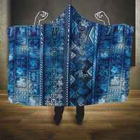 Hawaii Makahiki Turtle Hooded Blanket Galaxy Tapa Pattern - Polynesian Pride