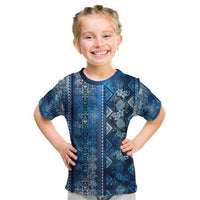 Hawaii Makahiki Turtle Kid T Shirt Galaxy Tapa Pattern - Polynesian Pride
