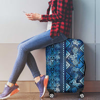 Hawaii Makahiki Turtle Luggage Cover Galaxy Tapa Pattern - Polynesian Pride