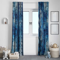 Hawaii Makahiki Turtle Window Curtain Galaxy Tapa Pattern - Polynesian Pride