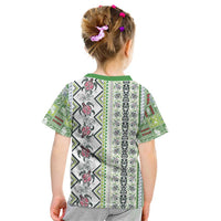 Hawaii Makahiki Turtle Kid T Shirt Green Tapa Pattern - Polynesian Pride